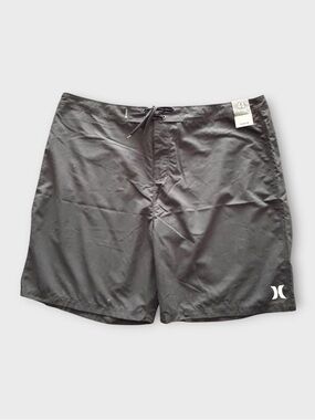 Hurley Black Men's Board Shorts with White Logo